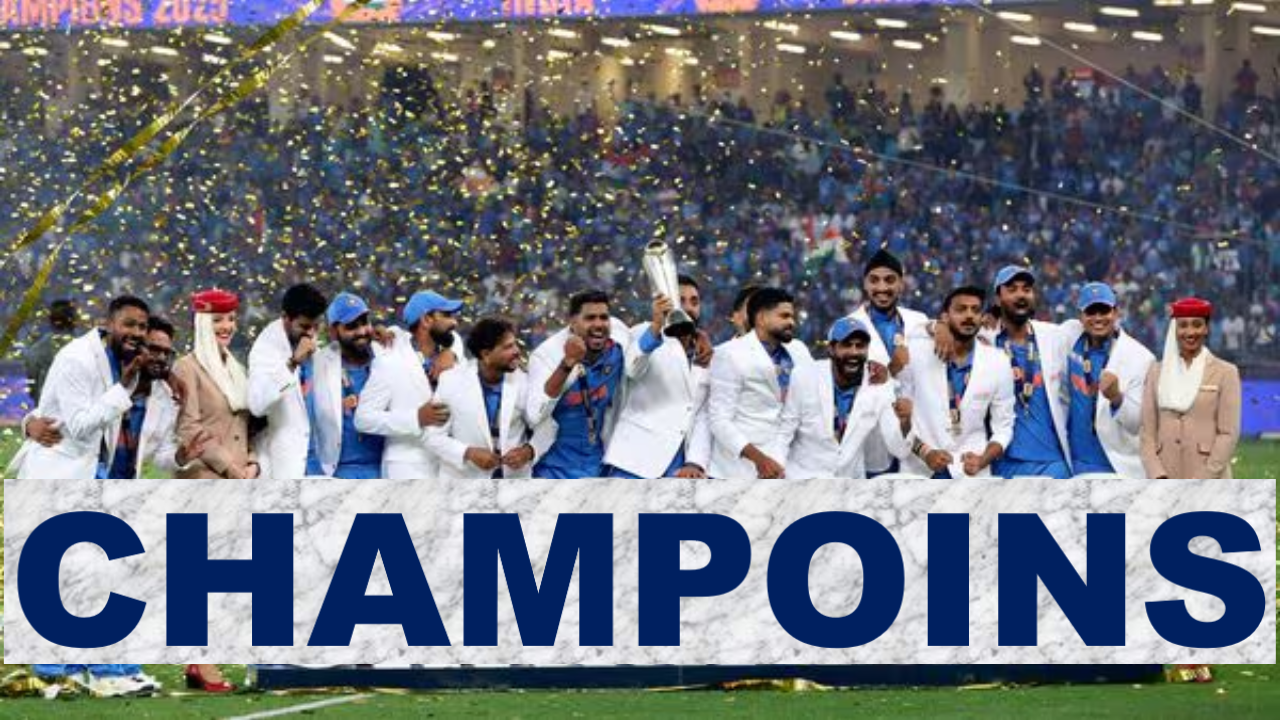 India Win ICC Champions Trophy After 12 Years; India beat New Zealand by 4 wickets