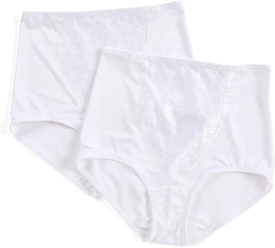 Bali Women’s Shapewear Double Support Light Control Brief with Lace Fajas 2-Pack DFX372