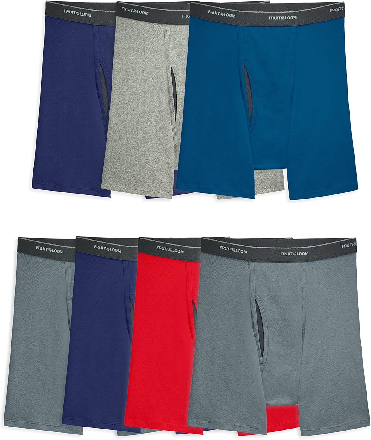 Fruit of the Loom Men’s Coolzone Boxer Briefs, Moisture Wicking & Breathable, Assorted Color Multipacks
