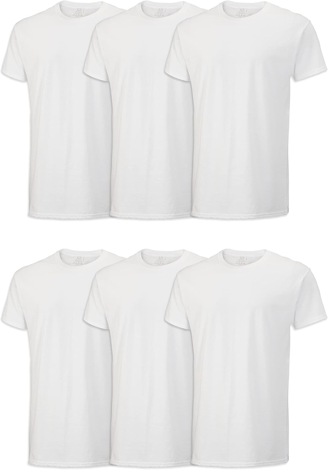 Fruit of the Loom Men’s Undershirts, Moisture Wicking & Tag Free, Short Sleeve Crew T-Shirts