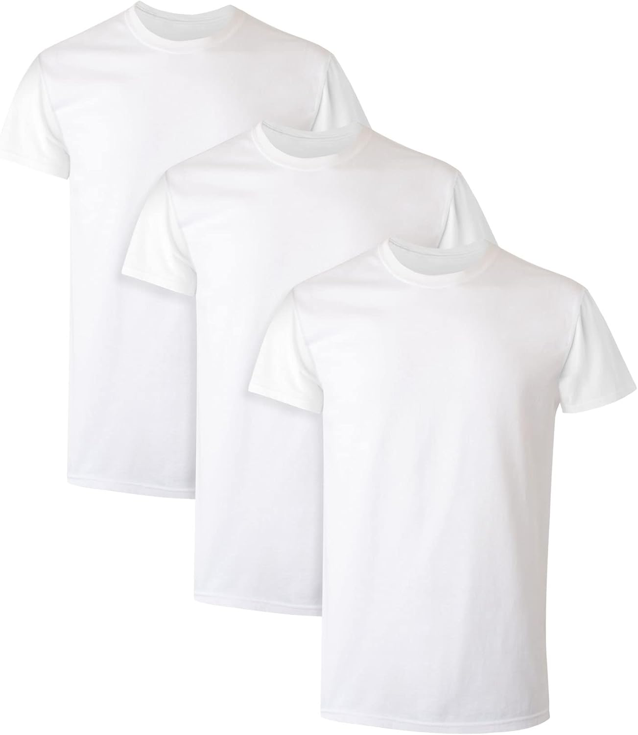 Hanes Men’s Cotton, Moisture-Wicking Crew Tee Undershirts, Multi-Packs Available