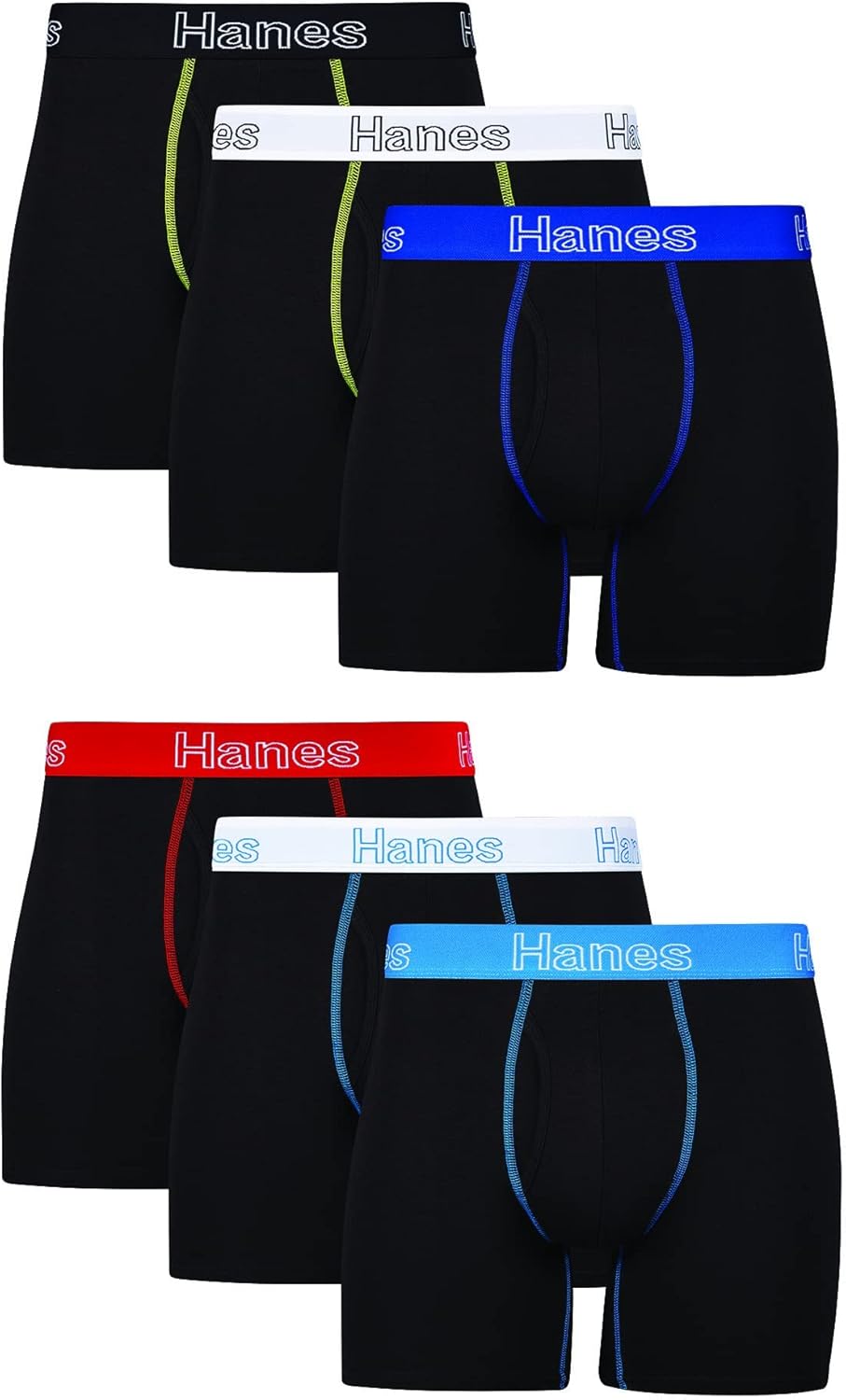Hanes Men’s Underwear Boxer Briefs, Cotton Stretch Moisture-Wicking Underwear, Multi-pack
